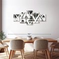 thumbnail image 3 of Elephant Stock Geometric Abstract Triangles Wall Art - Horizontal Multi Panel Canvas - Living Room Wall Decor - Abstract Multi Panel - White And Gray Decor - 68" x 30", 3 of 8