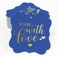 thumbnail image 2 of Inkdotpot Pack Of 50 Made With Love Wedding Paper Tags DIY Craft Bracket Shape Real Gold Foil Hang Tags, 2 of 7