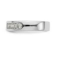 thumbnail image 3 of Solid Platinum Seven Stone Diamond Channel Wedding Ring Band with CZ Cubic Zirconia Size 5.5, 3 of 8