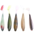 thumbnail image 4 of 5 uds 90mm/5g T cola suave señuelos de pesca 3D ojos ranura trasera cebos artificiales Likrtyny  Deportes al aire libre Salida diaria Juego de fiesta, 4 of 6