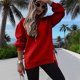 thumbnail image 5 of Ounisa Womens Long Sleeve Zipper Slit Oversized Sweatshirt 2025 Casual Pullover Zipper Hoodies Fall Clothes, 5 of 9