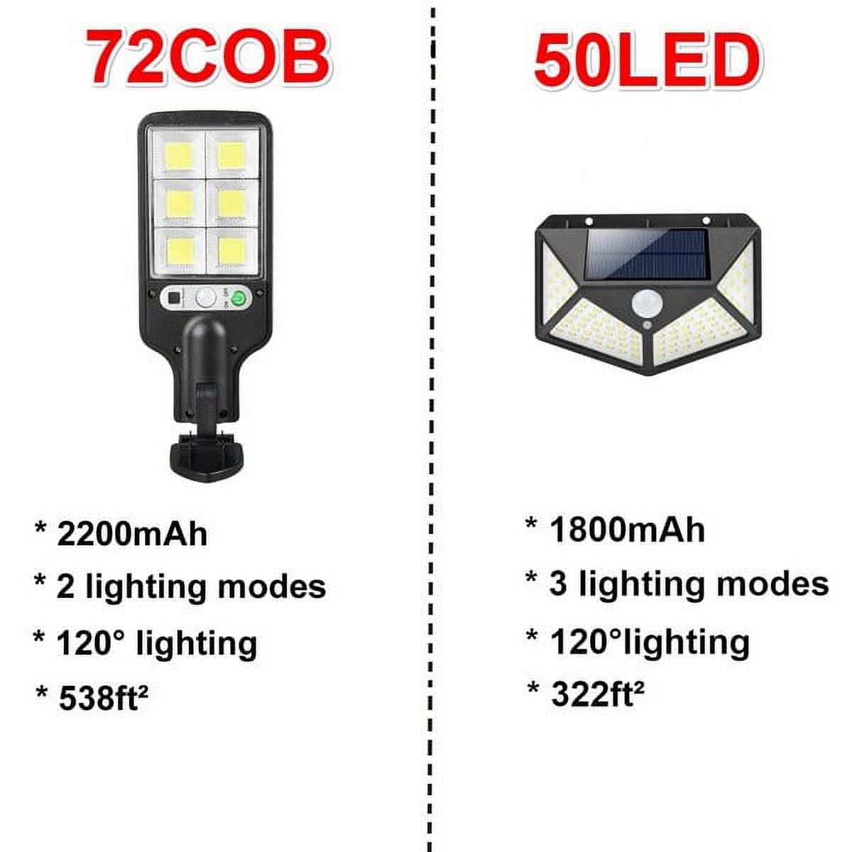 Outdoor Solar Street Lights with Remote Control, 3 Lighting Modes, Motion Sensor Security Light for Garden Patio Path Yard