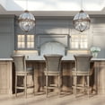 thumbnail image 6 of Maven Lane Pullman Bar Stool in Reclaimed Oak Finish, Ronan Stone, Set of 2, 6 of 6