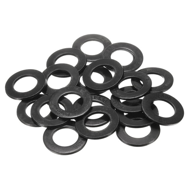 20 Pcs Rondelles Plates Noires 1 Pouces, Diamètre Extérieur 49mm, 45 Rondelles en Métal pour Vis et Boulons