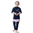 thumbnail image 4 of lnmuld Girls Full Coverage Long Sleeve Swimwear with Skirt Size:8-9 Years, 4 of 5