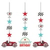 32"W x 7"L Vintage Race Car Hanging Cutouts,Pack of 3,12 packs