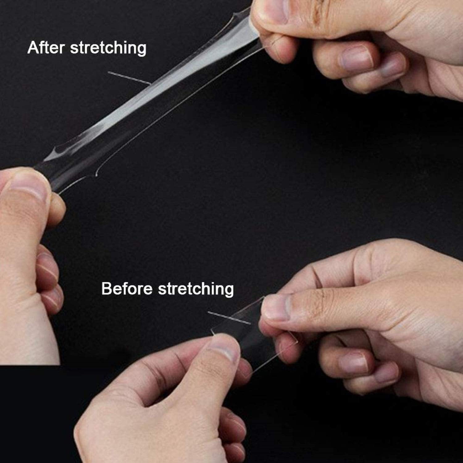 ZMUAXUAN Strong Nano Double Sided Tape Heavy Duty Mounting Clear Removable  Sticky Adhesive Strips No Damage Wall Waterproof Reusable Thick Gel Grip  Washable for Hanging Picture Poster Carpet Photo 1