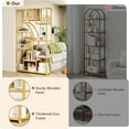 thumbnail image 6 of LGHM White and Gold Bookshelf Set of 2 with Metal Frame, 5 Tier Geometric Bookcase, Adjustable Modern Book Shelf with 18 Open Storage Shelves, Display Shelf for Living Room, Office, Bedroom, 6 of 9