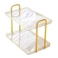 thumbnail image 3 of Bandeja acrílica de 2 niveles para baño, organizador de encimera, resistente a caídas, para cosméticos Claro, 3 of 9