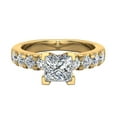 thumbnail image 4 of 1.00 Carat Princess Cut 18K Gold Solitaire Diamond Engagement Ring 0.50 CT (G,VS), 4 of 5
