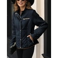 thumbnail image 3 of Giolshon Women's Stand Collar Lightweight Quilted Puffer Jacket Padded Zip Coat, 3 of 4