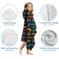 thumbnail image 7 of Multicolor Controllers Games Icons Black Pattern Hooded Bath Towel，60"x35" for Ages 3 To 12 Kids, Quick Dry Lightweight Soft Microfiber Hood Beach Towel Cover Up for Kids, 7 of 7