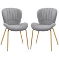 thumbnail image 1 of HOMCOM Dining Chairs Set of 2 with Cushioned Backrest, 1 of 10