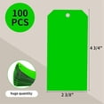 thumbnail image 5 of 100 Pieces 4 3/4Inch X 2 3/8Inch Plastic Shipping Tags with Wires Blank Labeling Tags Waterproof Hang Tags (Green), 5 of 5