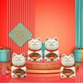 thumbnail image 6 of Small Lucky Cat Coin Bank - Feng Shui Maneki Neko Ceramic Piggy Bank for Good Luck & Prosperity, Feng Shui Ornament Money Fortune Cat Gift Decorations for Home, Office, Store - 4.75" Height Fan 4, 6 of 7