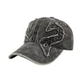 thumbnail image 2 of Iaqnaocc Unisex Vintage Hat for Men Women Distressed Baseball Cap Dad Hats Unconstructed Adjustable Washed Mens Plain Caps Black, 2 of 3