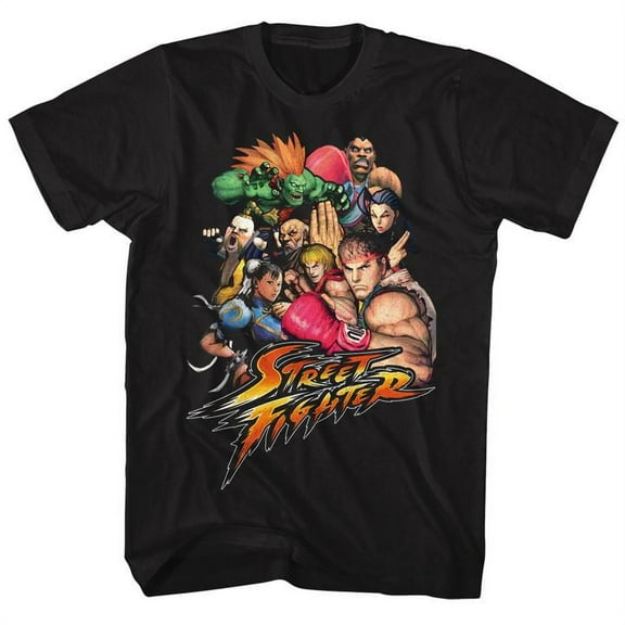 Street Fighter Stftr Black Adult T-Shirt 4Xl