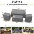 thumbnail image 2 of Funda para muebles de patio STARTWO, set de 4 piezas impermeable, gris, 2 of 9