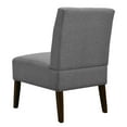 thumbnail image 7 of Gray Modern Accent Chair, Armless Lounge Chair with Tufted Upholstery & Wood Legs, Fabric Side Chair for Living Room, Bedroom, Makeup Vanity, Patio, Pin Back Design, 7 of 7