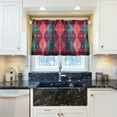 thumbnail image 5 of Yayeee Kitchen Curtains Tier Pair Light Filtering 27"x24" Rod Pocket Short Cafe Window Panel, Vibrant Green Tartan Pattern, 5 of 7
