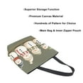thumbnail image 3 of FORMRS Womens Canvas Tote Bag with Zipper Inner Pocket Shoulder Handbag, Cute Snowmen, 3 of 7
