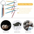 thumbnail image 5 of 4 Pcs Crochet Keychain Sweater Braid Needle Hooks for Knitting Needles Daily Use Tool Crocheting, 5 of 6