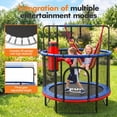 thumbnail image 3 of Funseek Mini Trampoline Set, All-in-One Entertainment Trampoline, Bearing 132lb, Blue and Red, 3 of 9