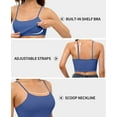 thumbnail image 4 of Asoul 2 Packs Camisole for Women Cotton Adjustable Strap Crop Undershirts With Shelf Bra Tank Tops in Summer, 4 of 6