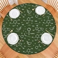 thumbnail image 2 of Math Equations Molecule Icons Green Pattern Round Fitted Tablecloth with Elastic Edge,Dining Table Cover Waterproof,Outdoor Round Tablecloth for Camping,Dining,Indoor and Outdoor, 2 of 7