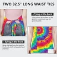 thumbnail image 6 of Rainbow Tie Dye Mandala Pattern Apron-Garden Aprons for Women with Pockets-Cotton Linen Waterproof Kitchen Cooking Gardening Aprons Adjustable for Kitchen,Cooking,BBQ and Salon 33x27 Inch, 6 of 7