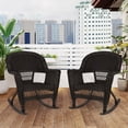 thumbnail image 3 of Pemberly Row Wicker Rocker Chair in Black (Set of 2), 3 of 8