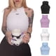 thumbnail image 5 of Txlixc Chaleco de mujer, blusas cortas sin mangas acanaladas, camisa de cuello redondo Txlixc Sexy, 5 of 5
