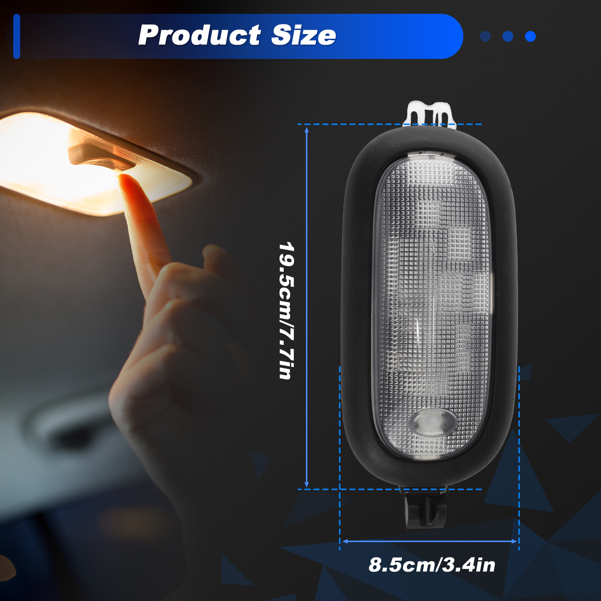 Unique Bargains Durable Dome Light Assembly LED for Jeep Wrangler JK JKU 2011-2018 1 Pc