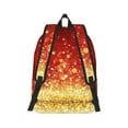 thumbnail image 3 of Daiia Red Gold Glitter Vintage Canvas Backpack for Men and Women ,Hiking Backpack,Travel Laptop Bag for School,Large Capacity Backpack, 3 of 8