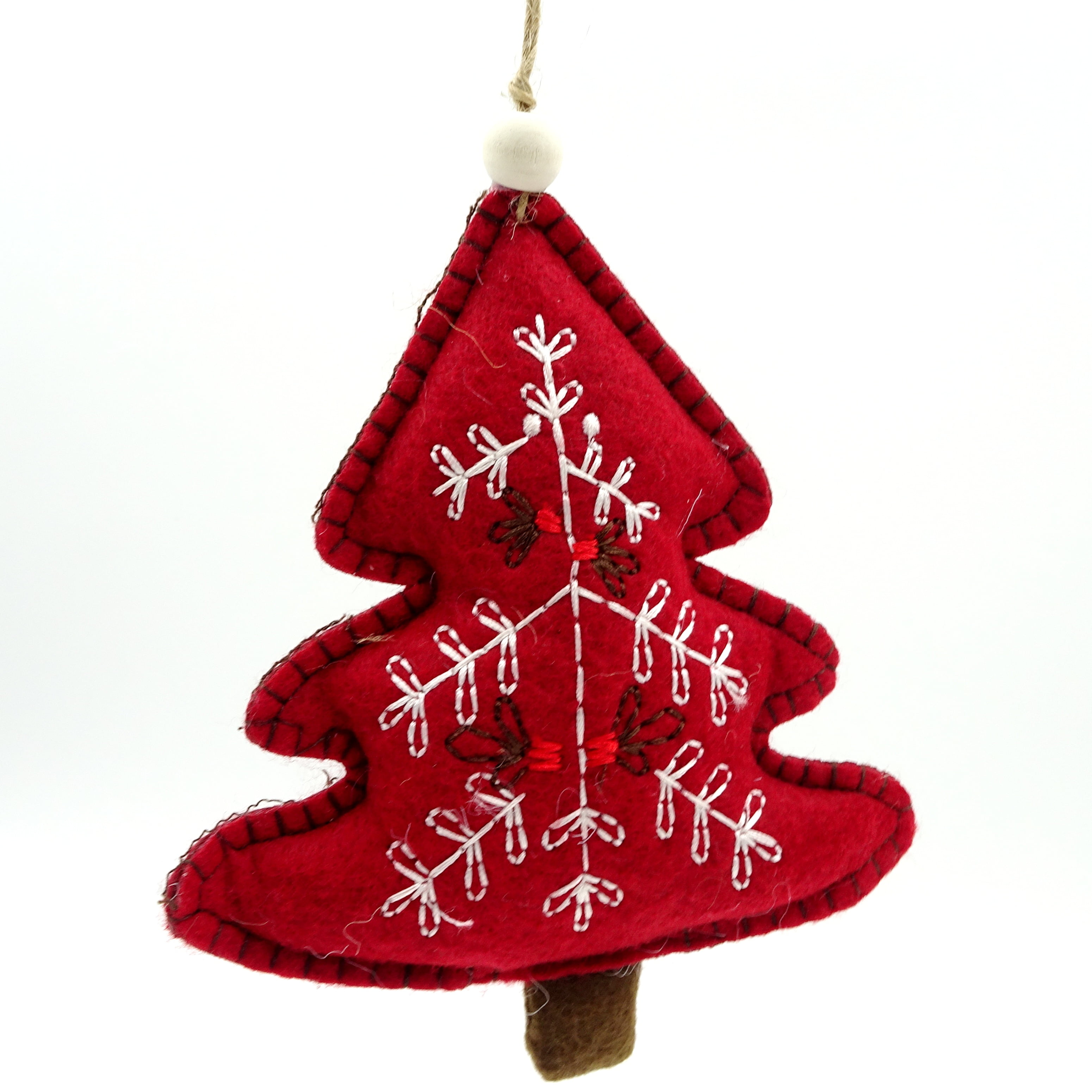 Red Tree Ornament, HOLIDAY TIME PL RED TREE