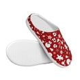 thumbnail image 3 of Balery Red Christmas Cheer. Pattern Women's Fuzzy Memory Foam Slippers Fluffy Winter House Shoes Indoor and Outdoor-35/36, 3 of 7