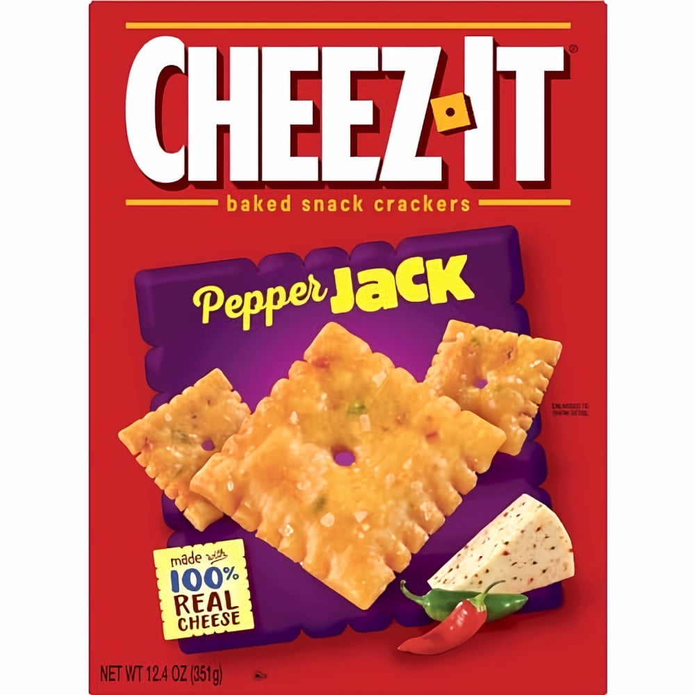 Cheez-It Baked Snack Crackers Pepper Jack 12.4 oz (Pack of 84)