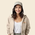 thumbnail image 4 of Dalix Rainbow Embroidered Fleece Cropped Zip Hoodie Cold Fall Winter Womens in Tan S Small, 4 of 5