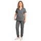 thumbnail image 1 of Set médico Scrub Sumincarly para pantalones deportivos con cuello en V, color gris, 1 of 6