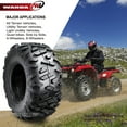 Set of 4 WANDA ATV UTV Tires 27x912 27x9x12 Front & 27x1212 27x12x12 Rear Big Horn Style