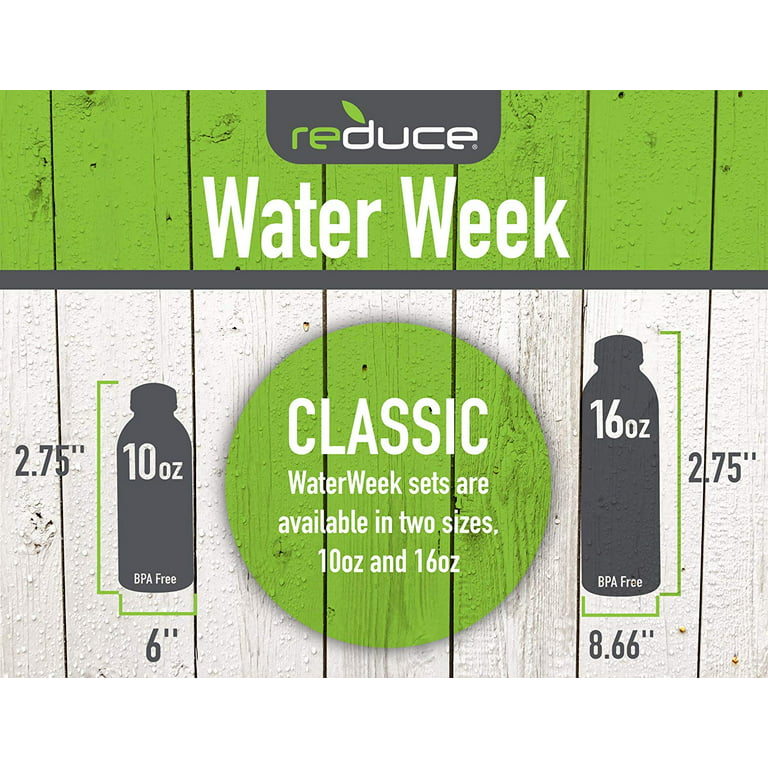 Reduce WaterWeek Reusable Water Bottle Set 20 oz Set of 3 + 5 Slot Fridge  Tray