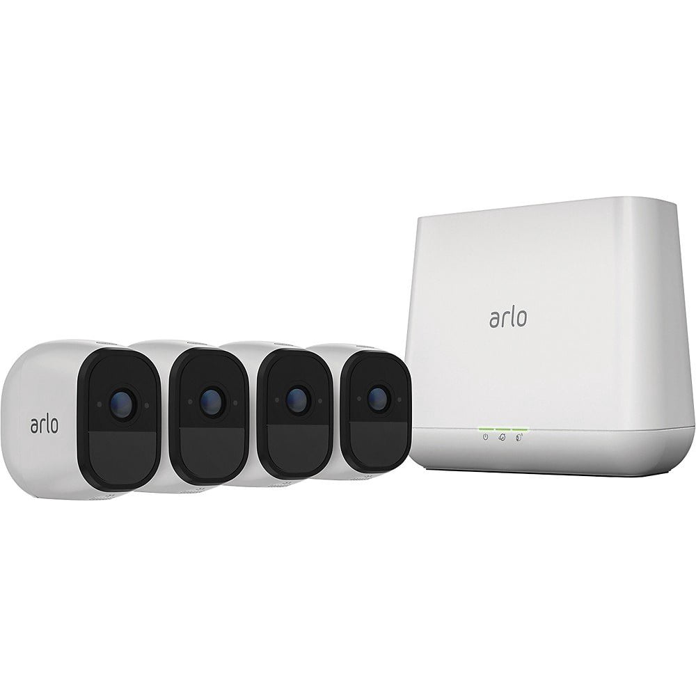 Arlo Pro 720P HD Security Camera System VMS4430 4 WireFree Rechargeable Battery Cameras with