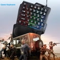 thumbnail image 6 of 35 Keys One-Handed Gaming Keyboard, Wired RGB LED Backlist Gaming Keypad, Portable Mini PC Keyboard USB Wired Gaming Keyboard with Wrist Rest for PC Gamer Xbox PS4, 6 of 7