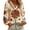 Beige, variant on Boho Outfits for Women Bohemian V Neck Floral Print Blouses Ethnic Geometric Vintage Lantern Long Sleeve Shirts Loose Fit Dressy Casual Fall Tunics