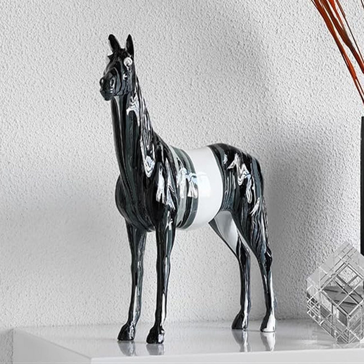 Abstract Horse art Colts B sculpture Resin Home Decor Statue Canadian Furniture