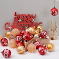thumbnail image 2 of 6CM, 24PCS Golden Red Painted Ball Set Christmas Tree Pendant Decoration Ball, 2 of 5