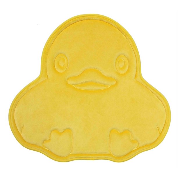 20" x 25" Memory Foam Solid Yellow Duck Bath Mat