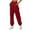Red, variant on Bibifish Womens Sweatpants Elastic Waist Side Pocket Soft Lined Baggy Fit Elastic Waist Casual Loungewear Home Cozy Jogger Pants