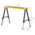 thumbnail image 2 of Saw Horse Twin Pack Folding Workbench Adjustable Metal Trestle Stands Yellow, 2 of 7