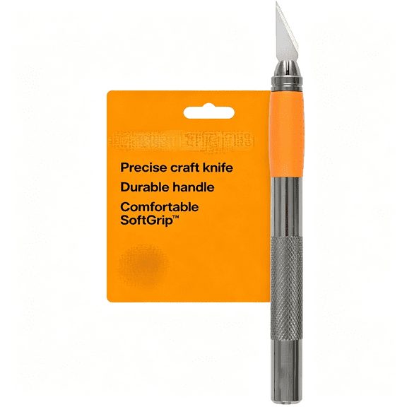 EXLEAF 6"Detail Craft Knife for Precision Cutting&Detail Work,Arts&Crafts Exacto Hobby Knife for Scrapbooking,Cutter Ideal for Cardstock,Thin Plastic,Photos,Vinyl&Canvas,Durable Aluminum